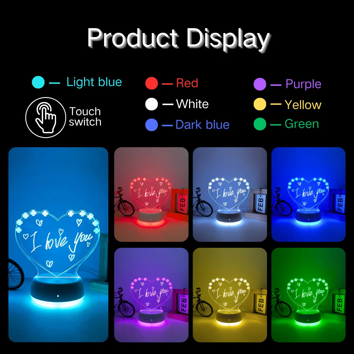 LoveBoard™ - Tablica akrylowa LED na życzenia z pisakiem